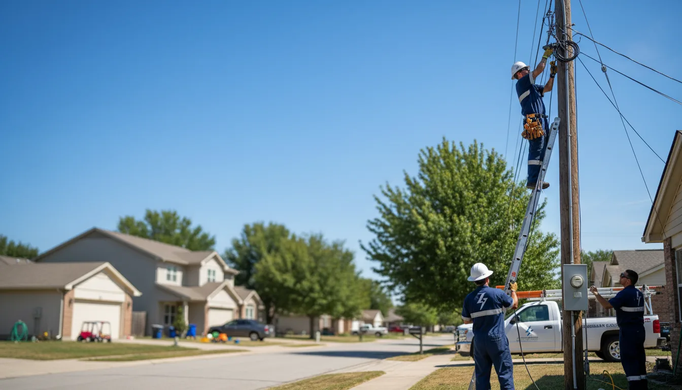 Residential electrician providing installation services in Cumming, IA